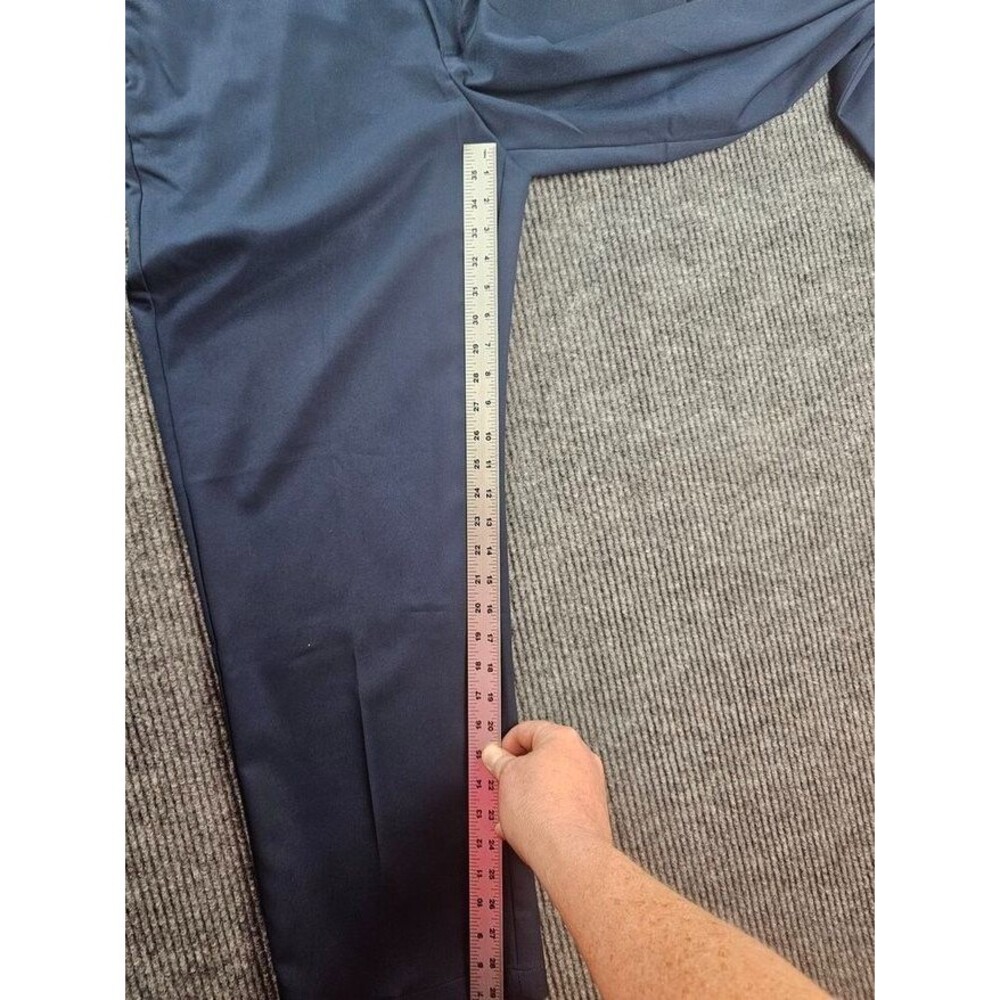 NEW Men's Haggar Cool 18 Pro Fit Pants w Stretch 36wX 30L Navy Blue Classic Fit